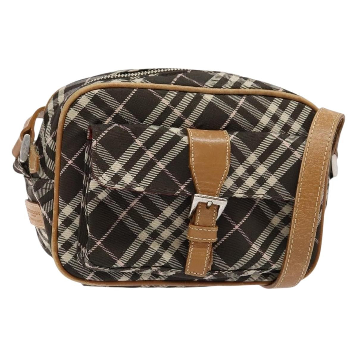 Burberry Nova Check Blue Label Canvas, BROWN, CANVAS, Shoulder bag