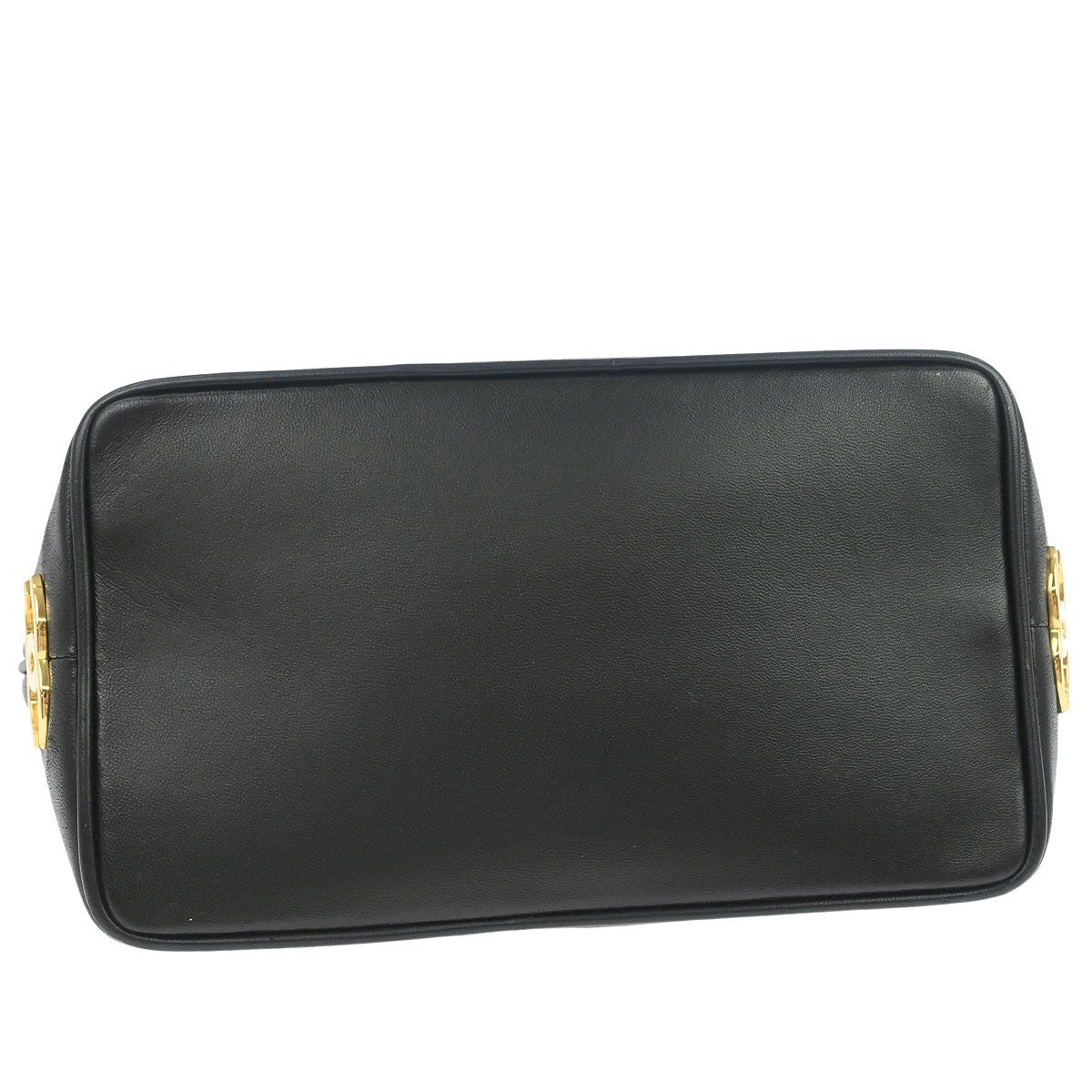 Chanel Vintage CC Bucket Shoulder Bag Leather, BLACK, LEATHER, Shoulder bag