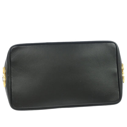 Chanel Vintage CC Bucket Shoulder Bag Leather, BLACK, LEATHER, Shoulder bag