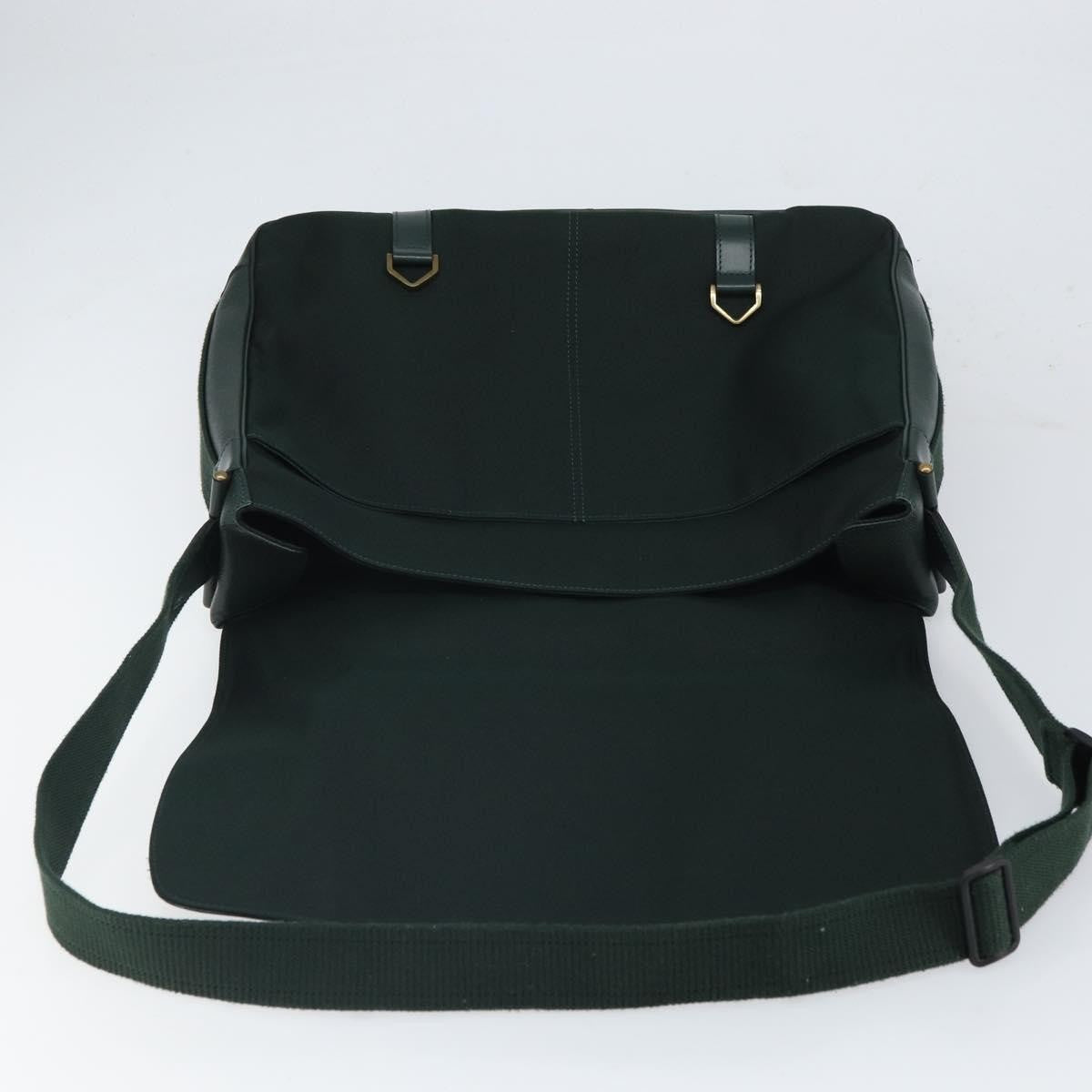 Louis Vuitton Dersou Bag Taiga Leather and Canvas, GREEN, LEATHER, Shoulder bag