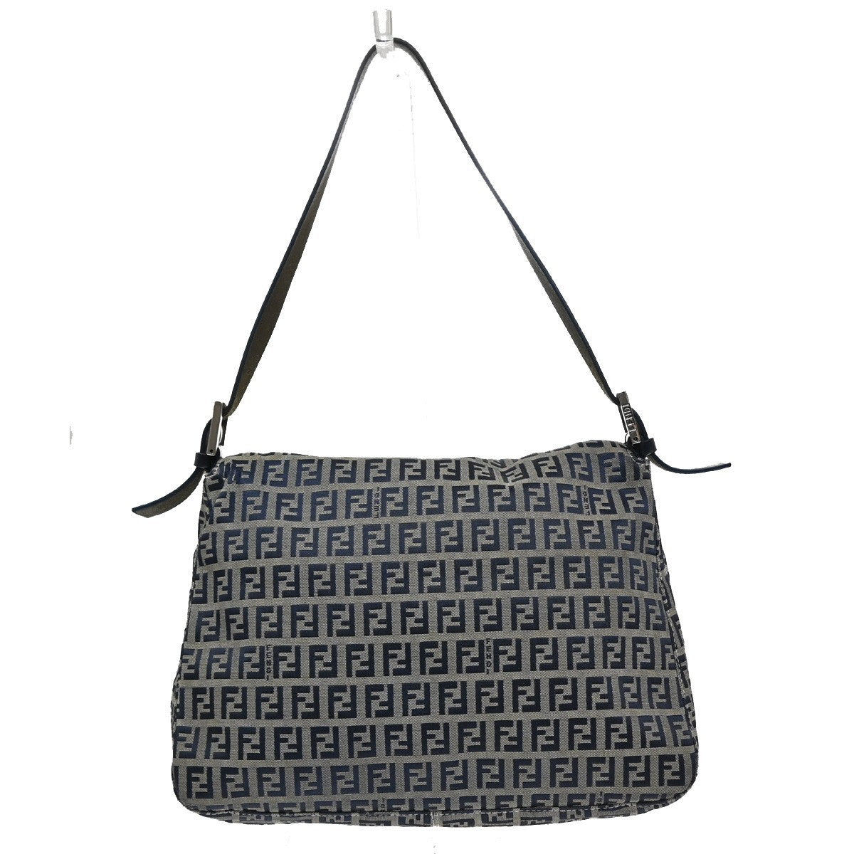 Fendi Mamma Baguette Zucca canvas, NAVY, CANVAS, Shoulder bag