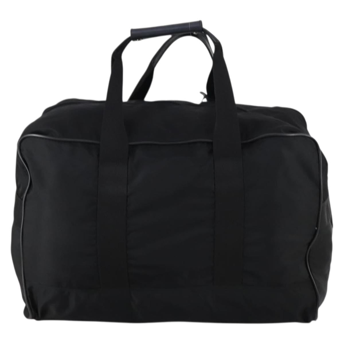 Prada Boston Bag Tessuto, BLACK, NYLON, Handbag