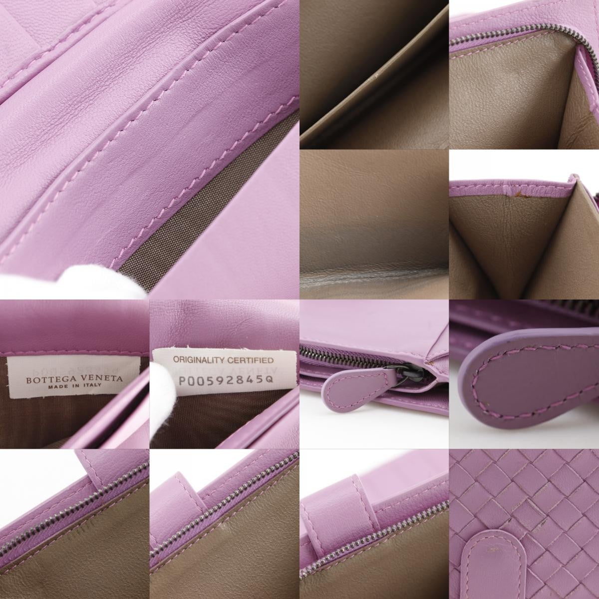 Bottega Veneta Bifold Wallet Intrecciato Nappa, Pink, Leather, Wallet