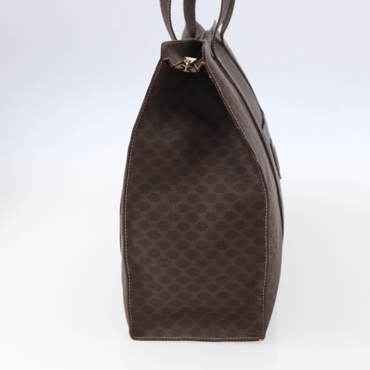 Celine Vintage Macadam Tote bag Canvas and Leather, BROWN, CANVAS, Tote bag