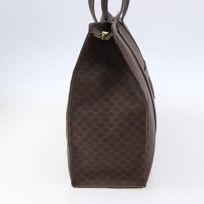 Celine Vintage Macadam Tote bag Canvas and Leather, BROWN, CANVAS, Tote bag