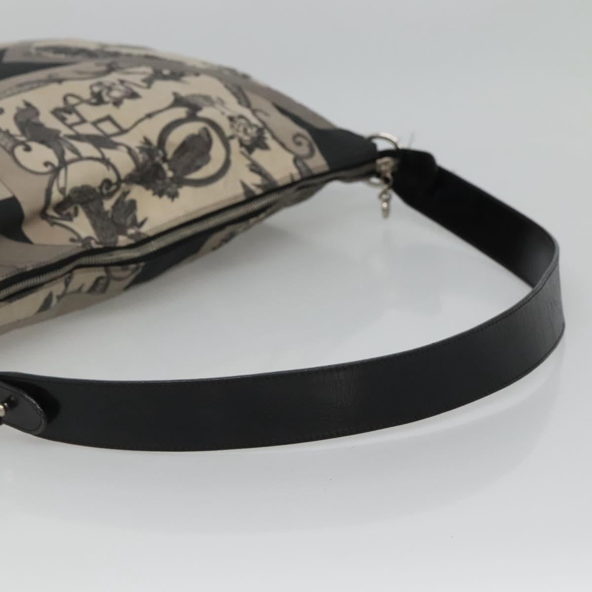Salvatore Ferragamo Vintage Shoulder Bag Canvas, GRAY, CANVAS, Shoulder bag