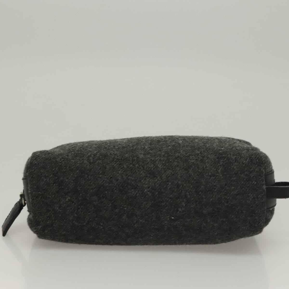 Prada Pochette Wool, BLACK, WOOL, Clutche & pouche