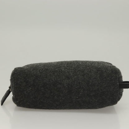 Prada Pochette Wool, BLACK, WOOL, Clutche & pouche