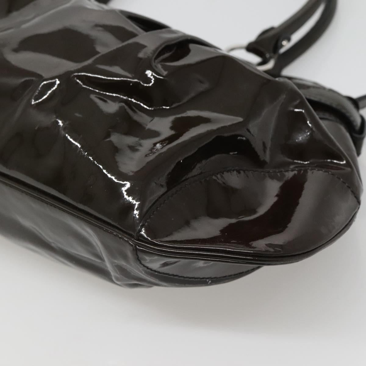 Salvatore Ferragamo Marisa Satchel Patent leather, BROWN, PATENT_LEATHER, Tote bag