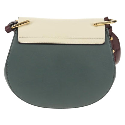 Chloe Drew Shoulder Bag Leather, BLUE, LEATHER, Shoulder bag
