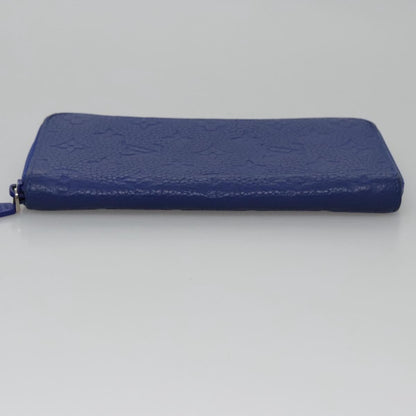 Louis Vuitton Zippy Wallet NM Taurillon Leather, Blue, Canvas, Wallet
