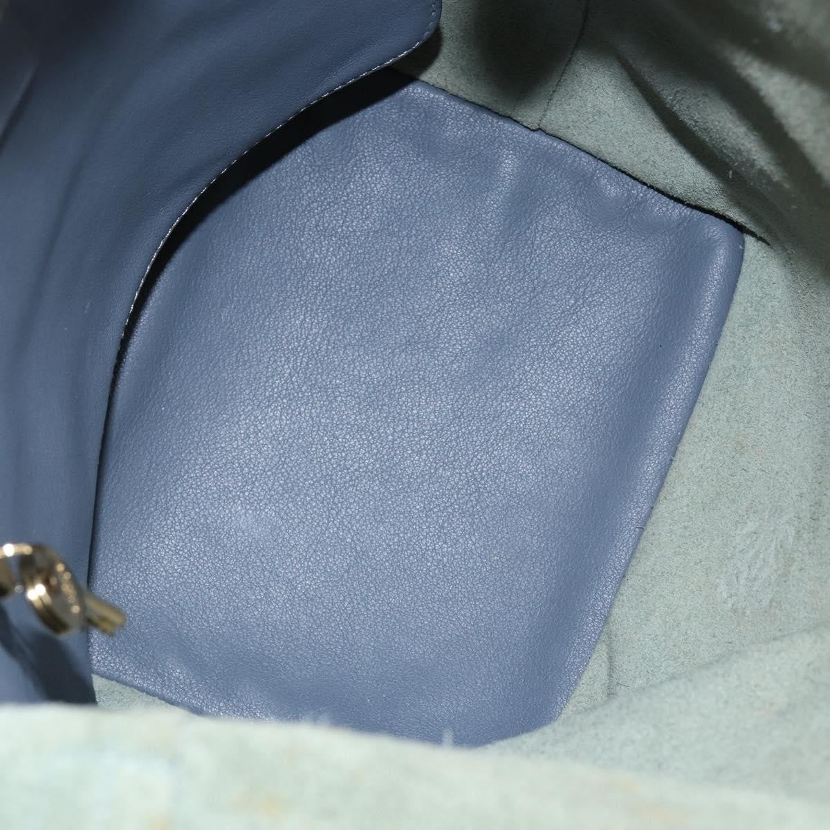 Loewe Anagram Shoulder Bag Leather, BLUE, LEATHER, Shoulder bag