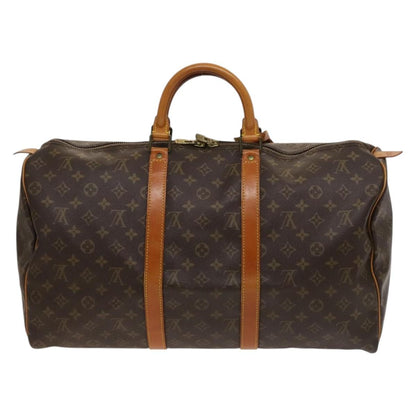 Louis Vuitton Keepall Bag Monogram Canvas, BROWN, CANVAS, Travel bag