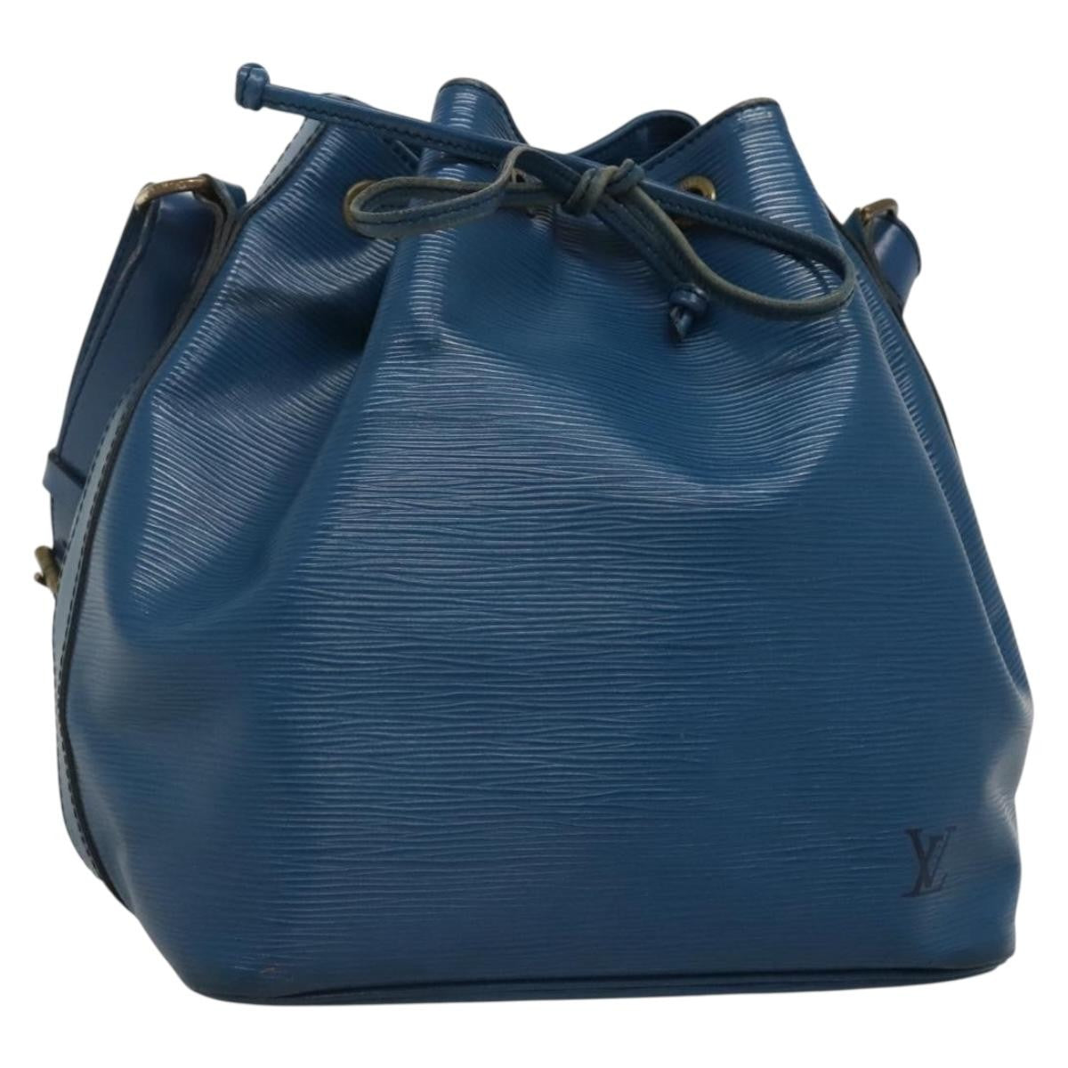 Louis Vuitton Bicolor Petit Noe Handbag Epi Leather, BLUE, LEATHER, Handbag