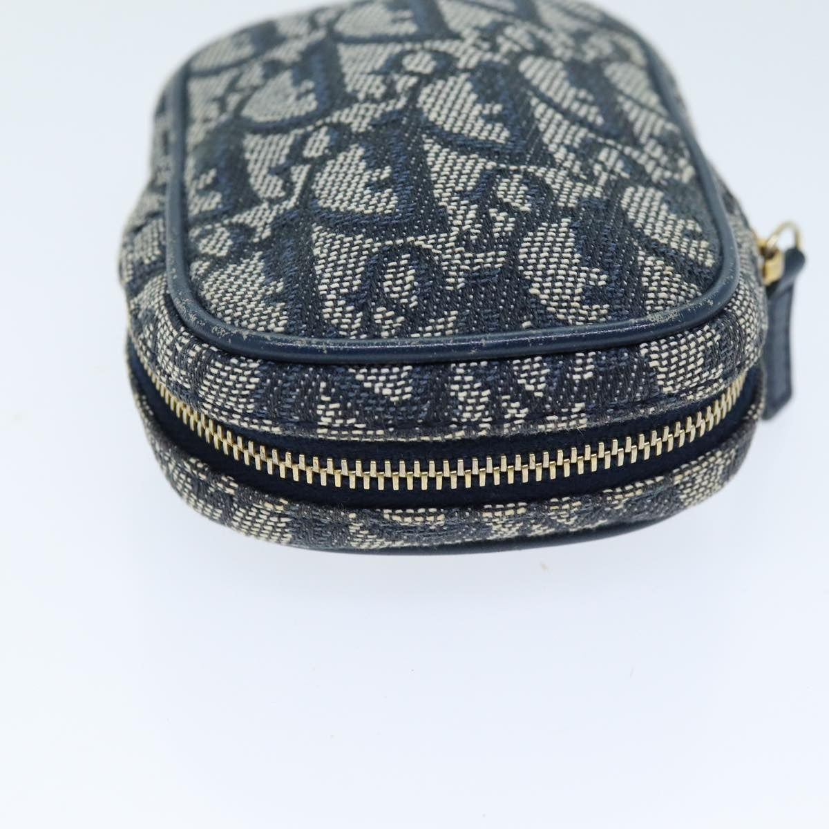 Christian Dior Vintage Trotter Pouch Canvas, NAVY, CANVAS, Clutche & pouche