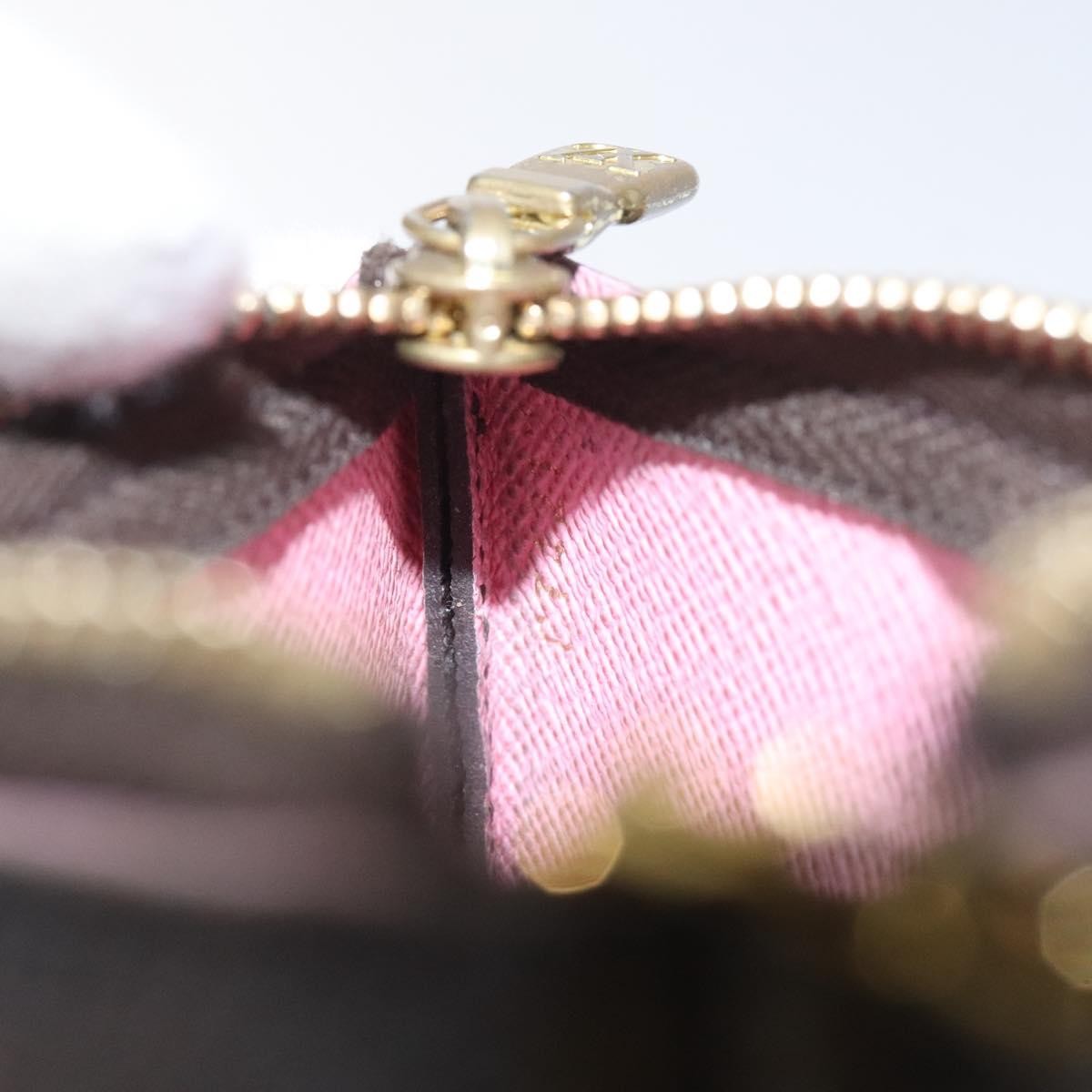 Louis Vuitton Pochette Clés Monogram Vivienne, BROWN, CANVAS, Wallets