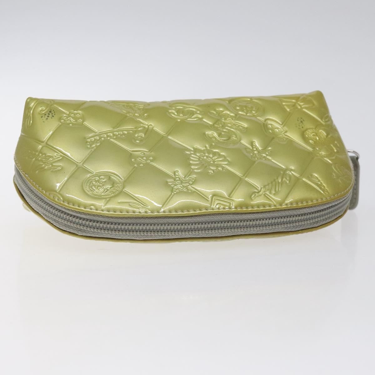 Chanel Vintage Toiletry Pouch Patent leather, Silver, Other, Clutch