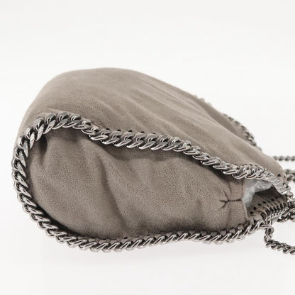 Stella McCartney Falabella Fold Over Crossbody Bag Faux Leather, GRAY, POLYESTER, Crossbody bag