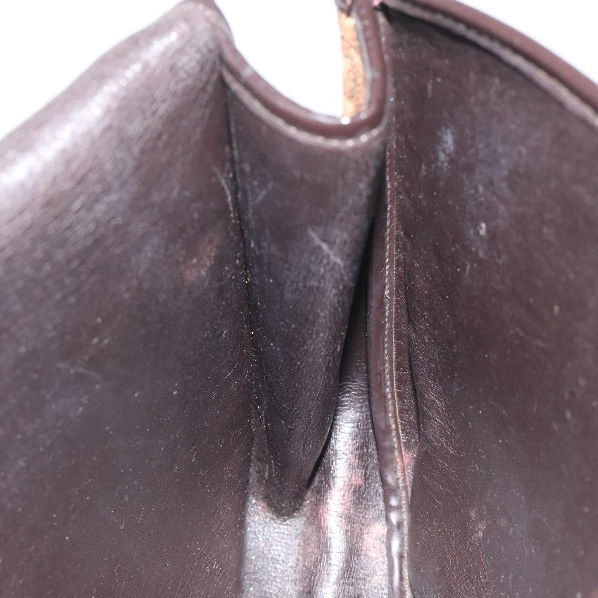 Christian Dior Vintage Trotter Flap Shoulder Bag Canvas, BROWN, CANVAS, Shoulder bag