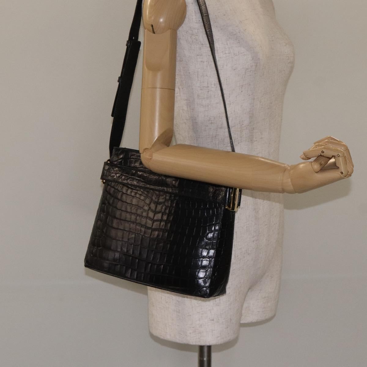 Salvatore Ferragamo Vara shoulder Bag Leather, BLACK, LEATHER, Shoulder bag