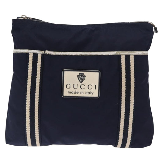 Gucci Vintage Shoulder Bag Nylon, NAVY, NYLON, Shoulder bag