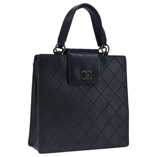 Chanel Vintage CC Turnlock Satchel Leather, BLACK, LEATHER, Handbag