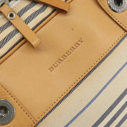 Burberry Vintage Handbag Canvas, WHITE, CANVAS, Handbag