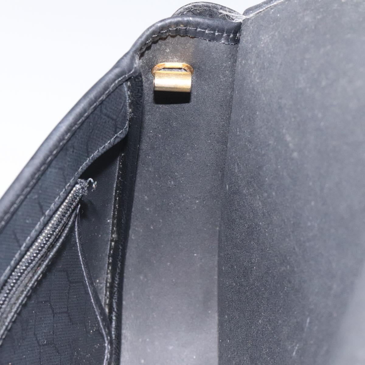 Christian Dior Vintage Honeycomb Flap Crossbody Bag Coated Canvas, BLACK, CANVAS, Crossbody bag