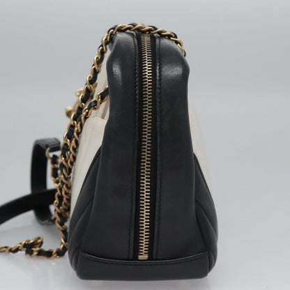 Chanel V Stitch Leather, WHITE, LEATHER, Handbag