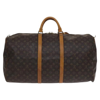 Louis Vuitton Keepall Bag Monogram Canvas, BROWN, CANVAS, Travel bag
