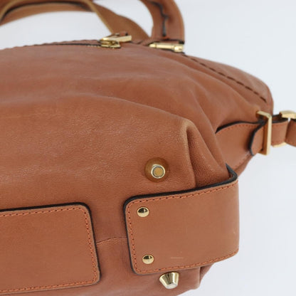 Chloe Angie Tote Leather, BROWN, LEATHER, Tote bag