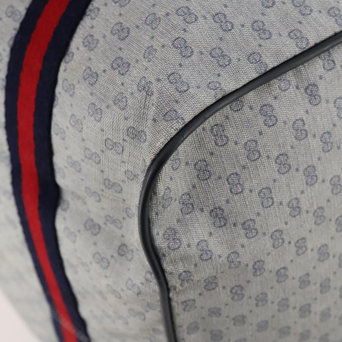 Gucci Web Trim Weekend Duffle Bag GG Coated Canvas, Navy, Canvas, Travel Bag