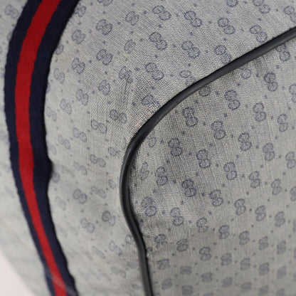 Gucci Web Trim Weekend Duffle Bag GG Coated Canvas, Navy, Canvas, Travel Bag