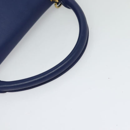 Celine Trapeze Bag Leather with Suede, NAVY, LEATHER, Handbag