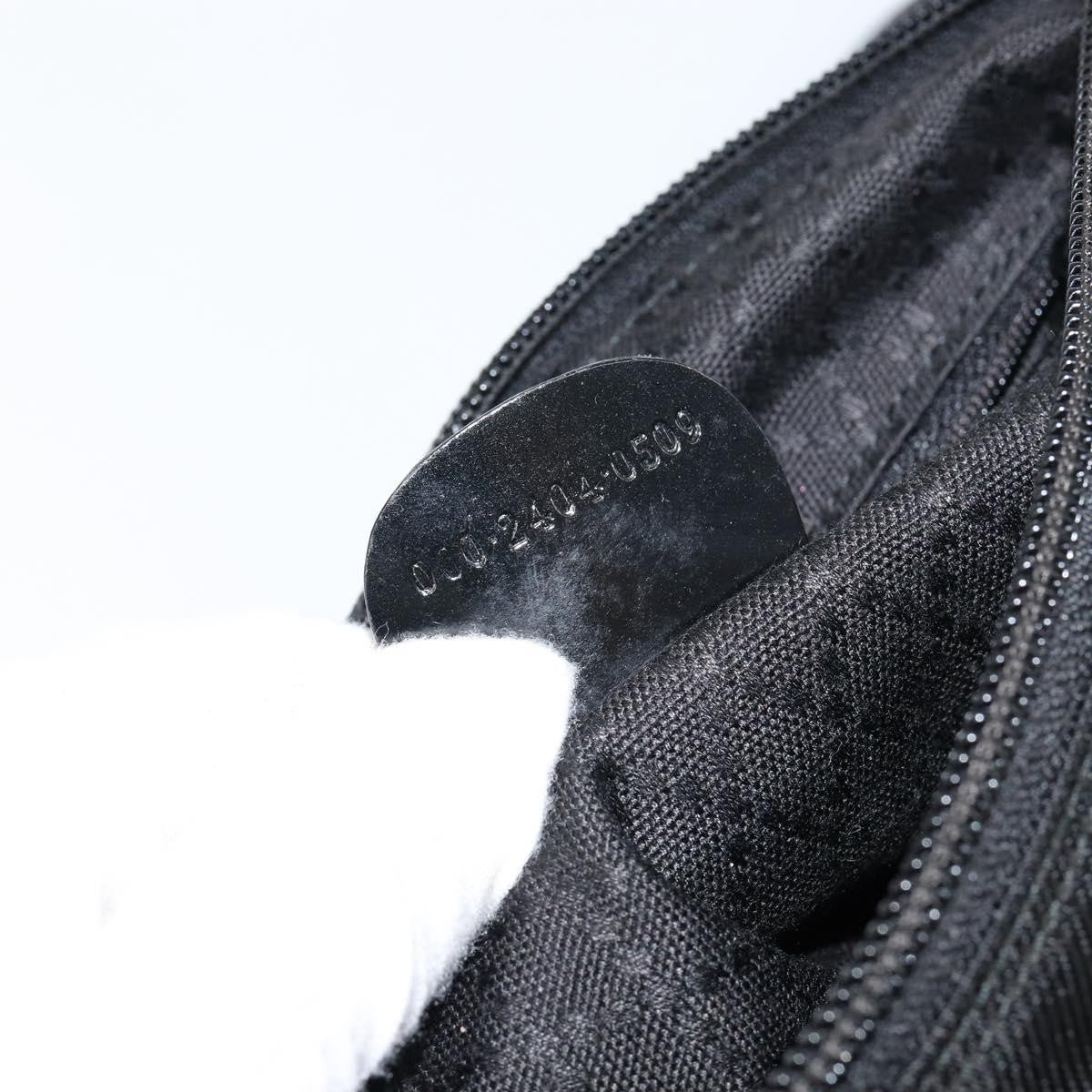 Gucci Vintage Bamboo Handle Bag Nylon, Black, Nylon, Handbag