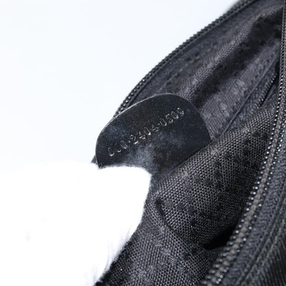 Gucci Vintage Bamboo Handle Bag Nylon, Black, Nylon, Handbag