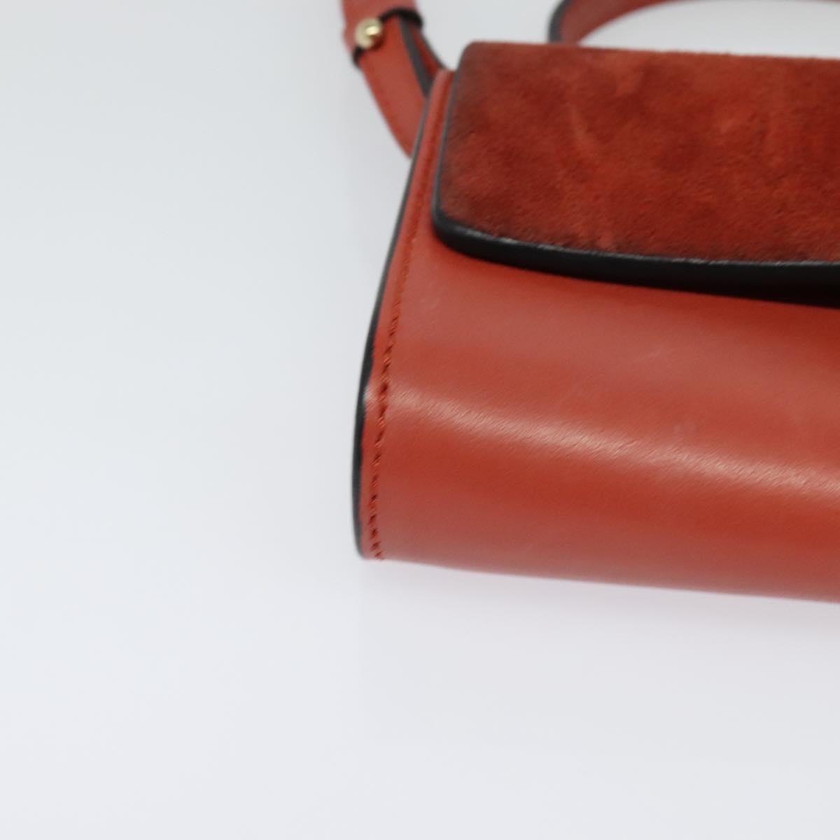 Chloe Faye Crossbody Leather and Suede, RED, SUEDE, Shoulder bag