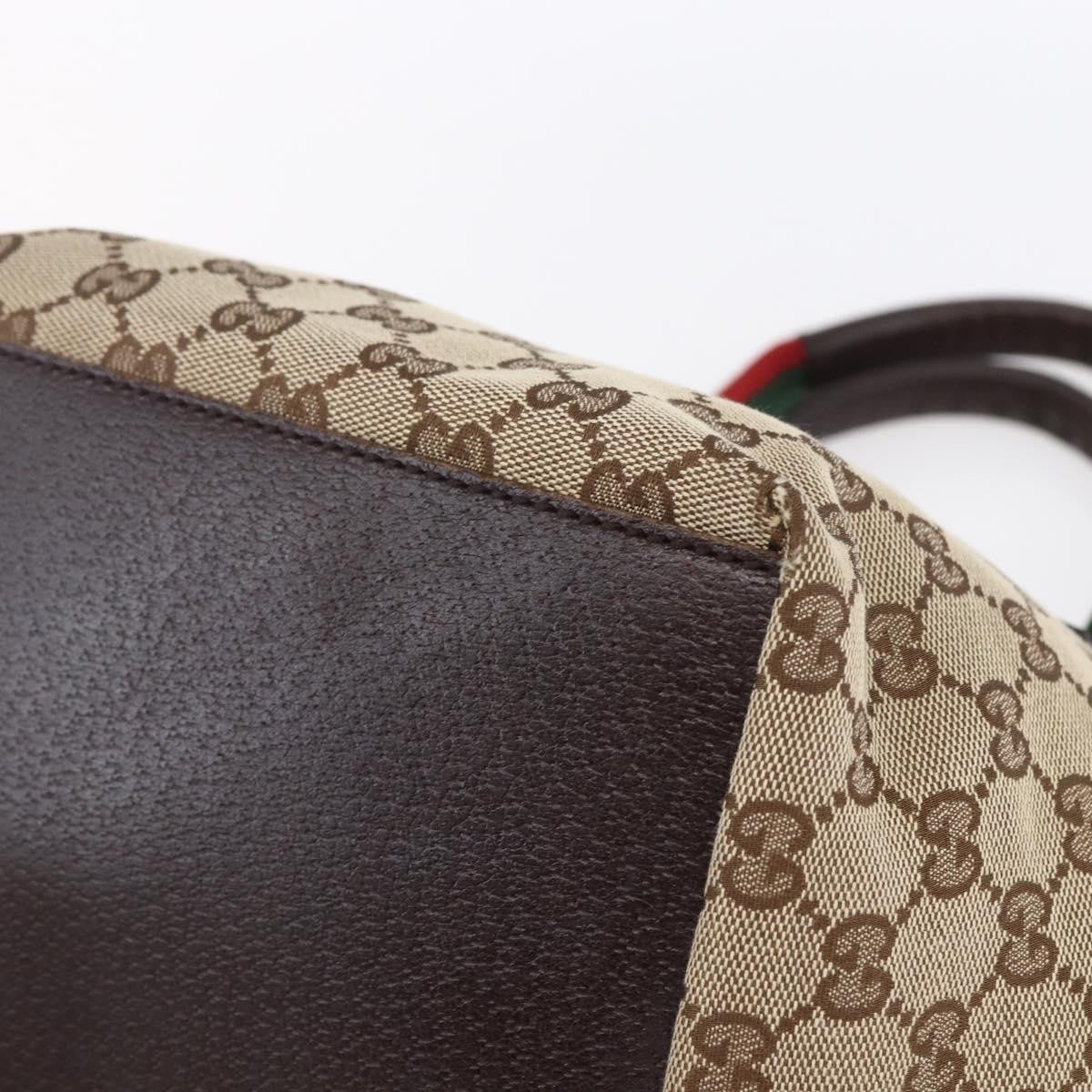 Gucci Web Zip Tote GG Canvas, BEIGE, CANVAS, Handbag
