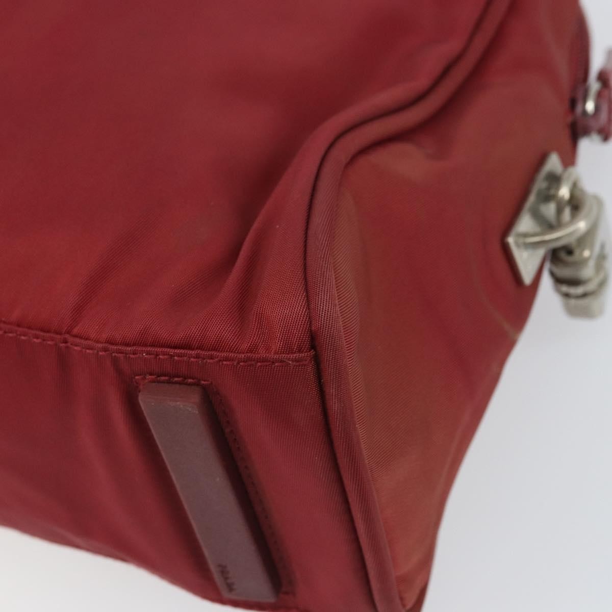 Prada Zip Around Tote Tessuto, Red, Nylon, Shoulder Bag