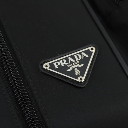 Prada Convertible Front Pocket Briefcase Tessuto with Saffiano Leather, Black, Nylon, Briefcase