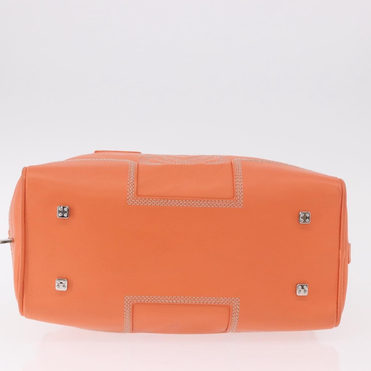 Loewe Anagram handbag Leather, Orange, Leather, Handbag
