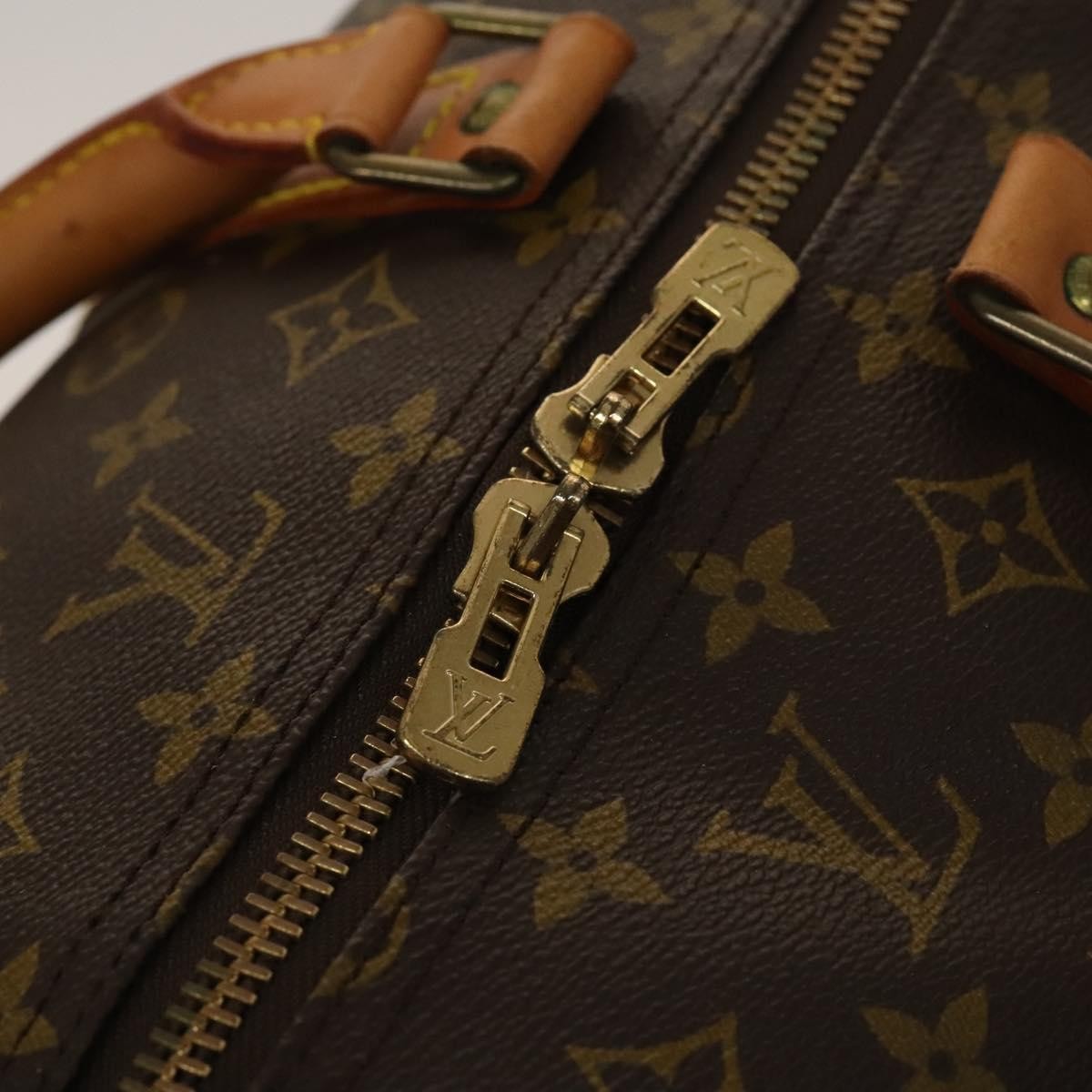 Louis Vuitton Keepall Bag Monogram Canvas, BROWN, CANVAS, Travel bag