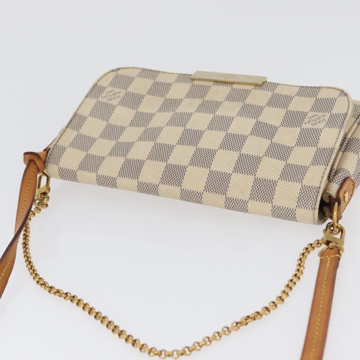 Louis Vuitton Favorite Handbag Damier, WHITE, CANVAS, Shoulder bag