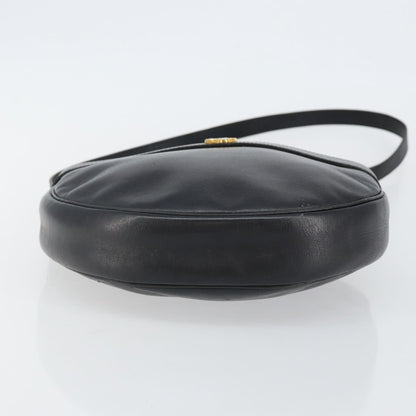 Christian Dior Vintage Shoulder Bag Leather, NAVY, LEATHER, Shoulder bag