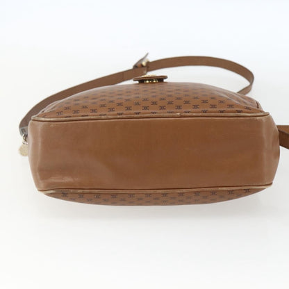 Celine Vintage Macadam Shoulder Bag Canvas and Leather, BROWN, CANVAS, Shoulder bag