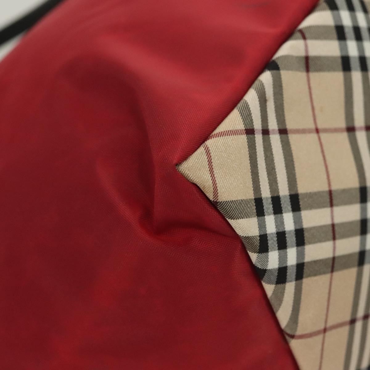 Burberry Nova Check Tote Nylon, RED, NYLON, Tote bag
