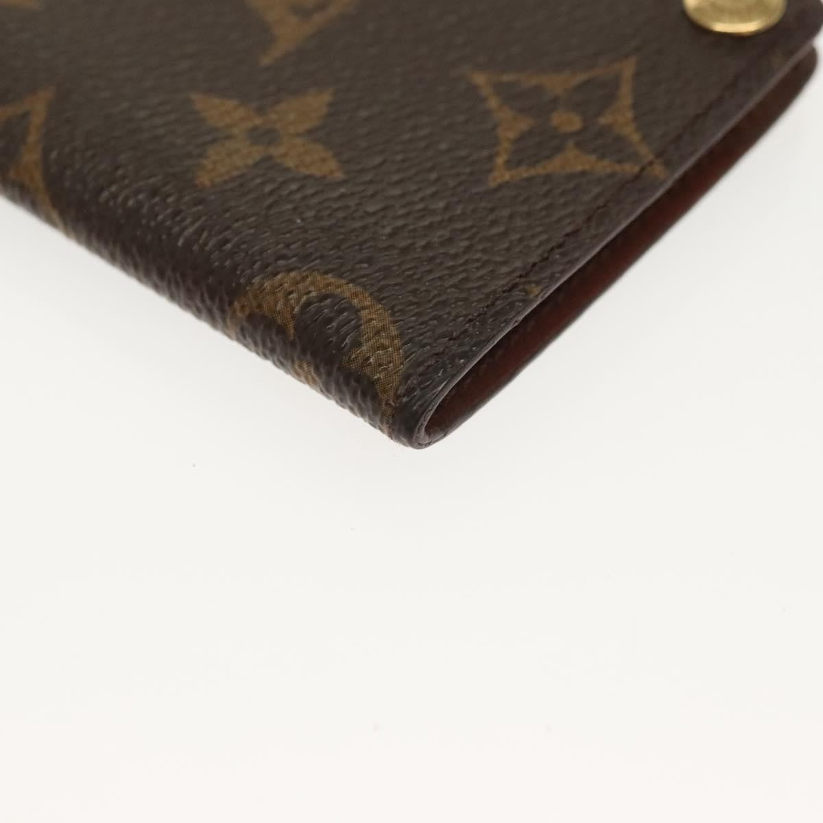 Louis Vuitton Porte Cartes Pression Card Case Monogram Canvas, BROWN, CANVAS, Card Holders
