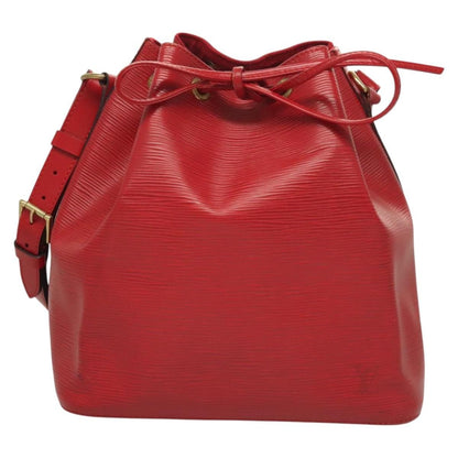 Louis Vuitton Petit Noe Handbag Epi Leather, RED, LEATHER, Shoulder bag