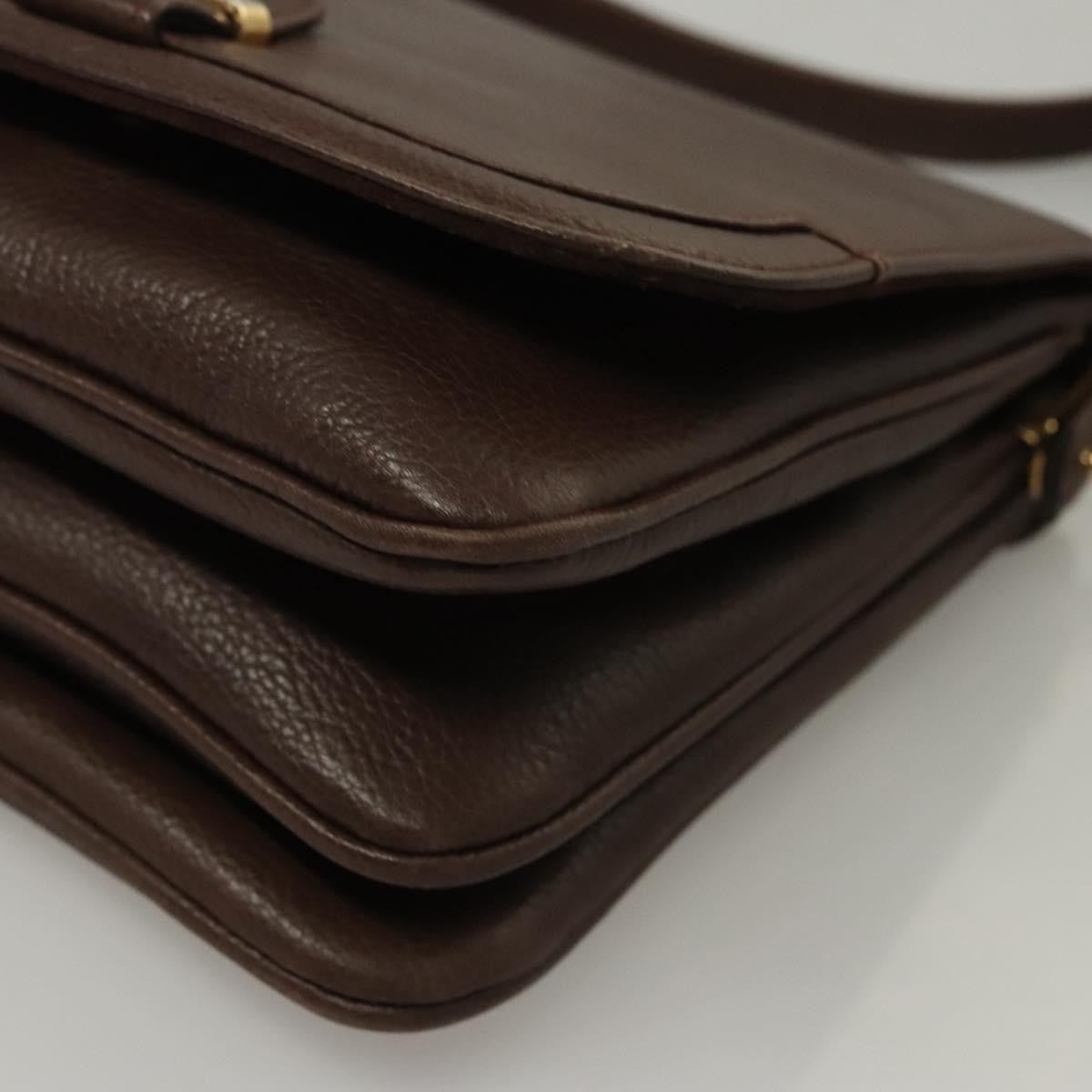 Bally Vintage Shoulder Bag Leather, Brown, Leather, Shoulder Bag