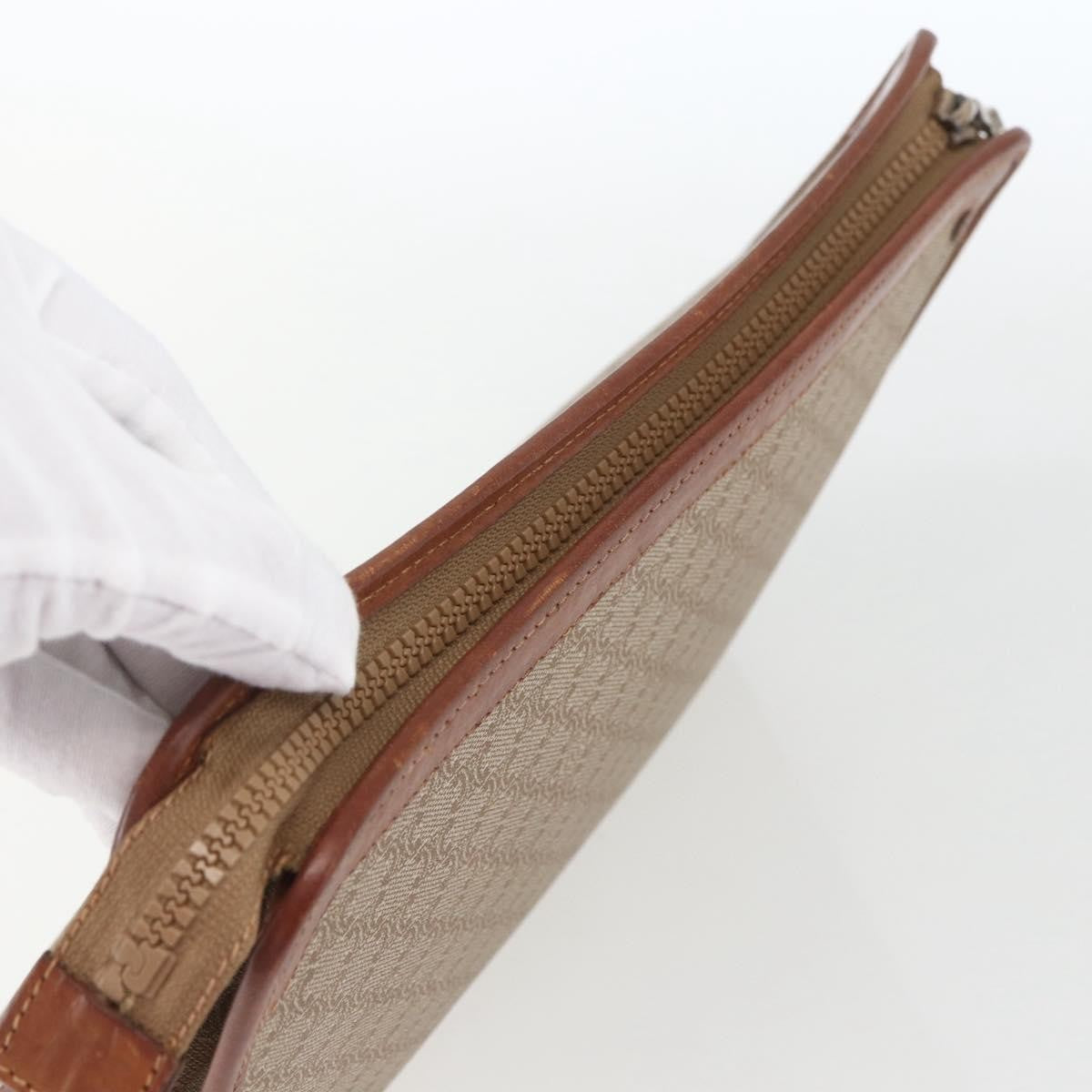 Celine Macadam Pochette Canvas and Leather, BEIGE, CANVAS, Clutche & pouche